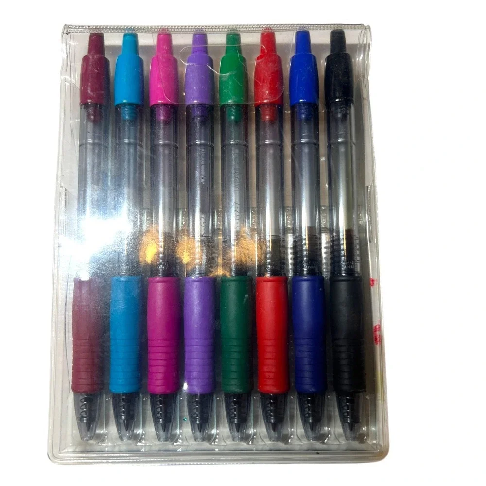 Pilot G2 Gel Pens Assorted Colors Fine Point 0.7mm Sealed 8 Pack